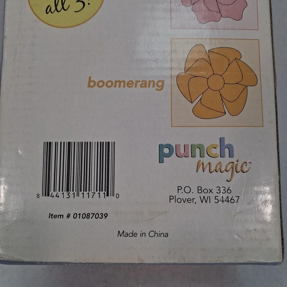 Punch Magic Fold-It Pinwheel Punch Waves Boomerang Paper Craft Tools Set EUC